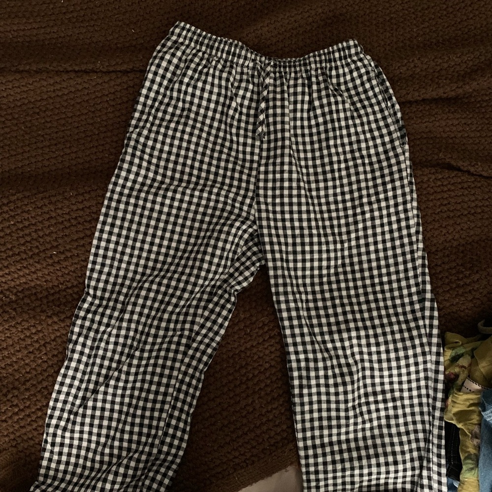 Black & White Gingham Ankle Pants